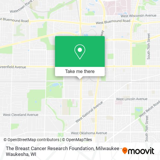Mapa de The Breast Cancer Research Foundation