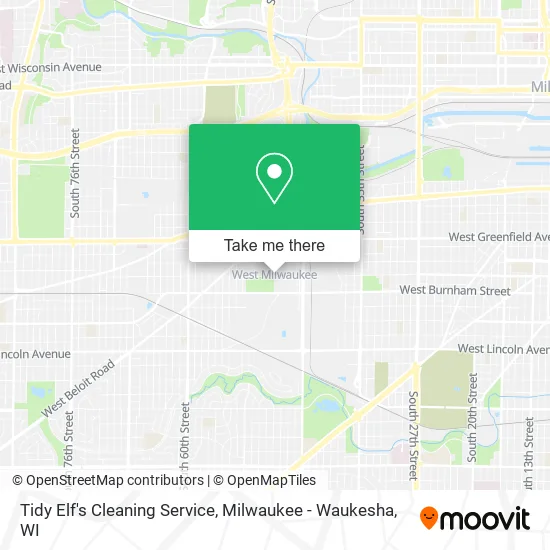 Mapa de Tidy Elf's Cleaning Service