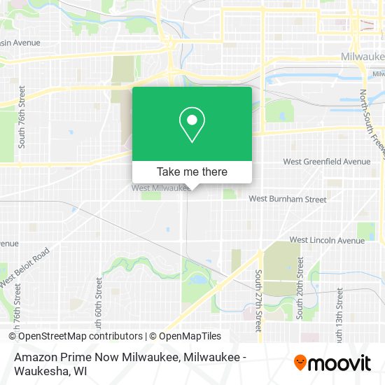 Amazon Prime Now Milwaukee map