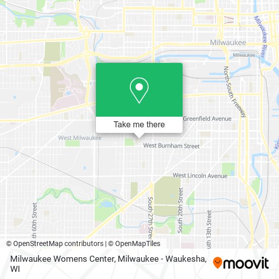 Mapa de Milwaukee Womens Center