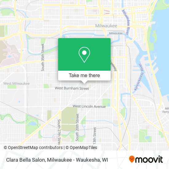 Clara Bella Salon map