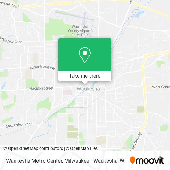 Waukesha Metro Center map