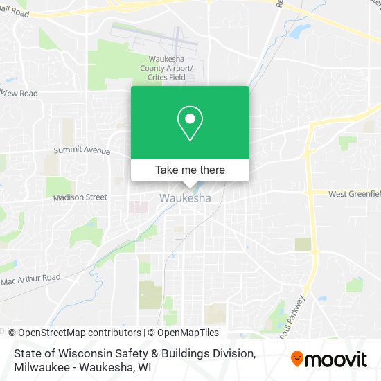 State of Wisconsin Safety & Buildings Division map