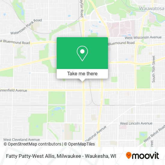 Mapa de Fatty Patty-West Allis