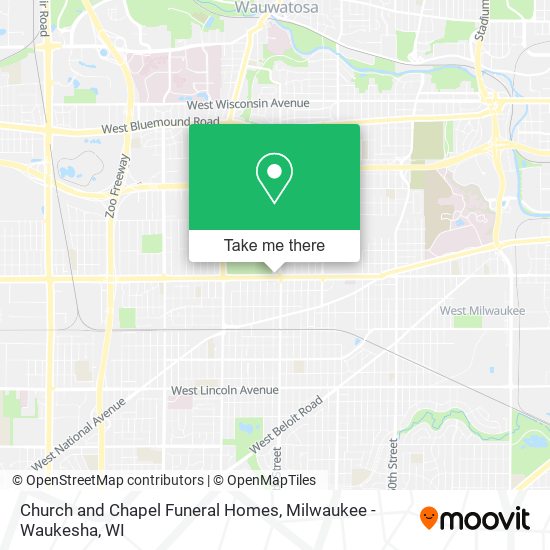 Mapa de Church and Chapel Funeral Homes