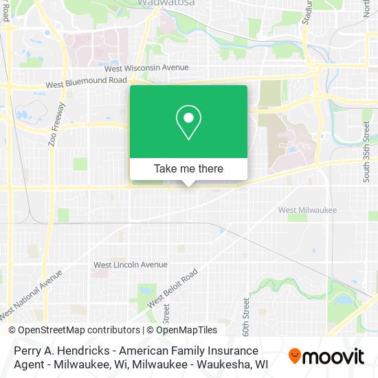 Perry A. Hendricks - American Family Insurance Agent - Milwaukee, Wi map