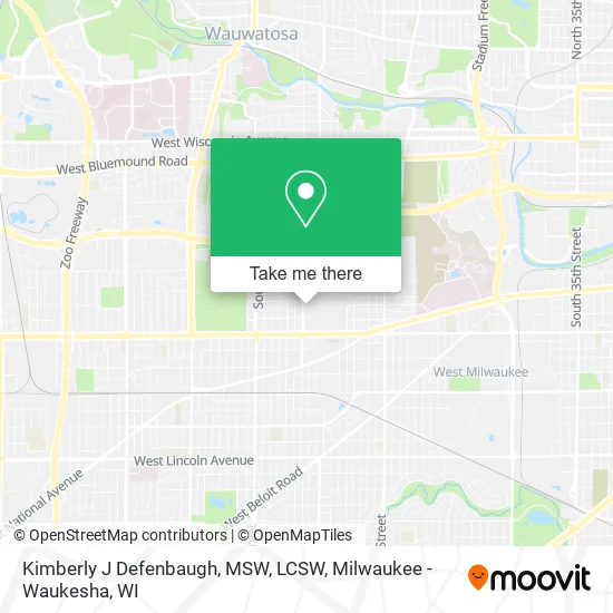 Mapa de Kimberly J Defenbaugh, MSW, LCSW