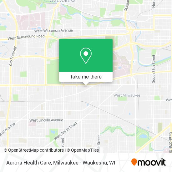 Aurora Health Care map