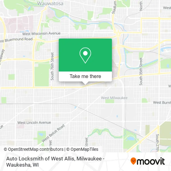 Mapa de Auto Locksmith of West Allis