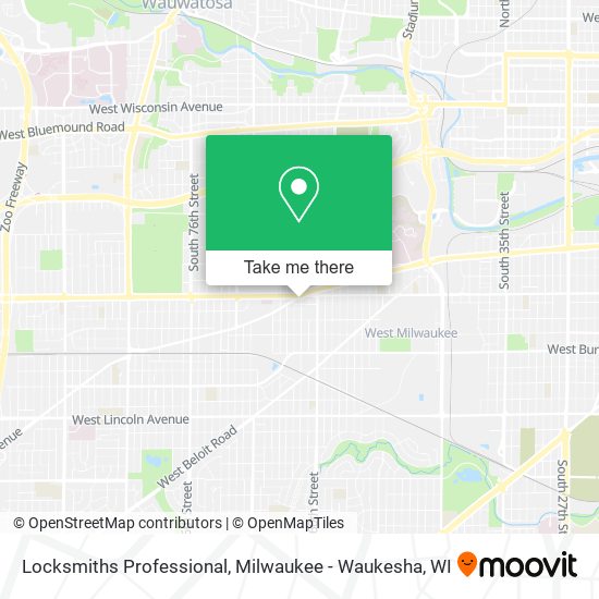 Locksmiths Professional map