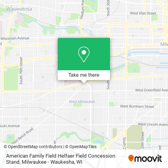 Mapa de American Family Field Helfaer Field Concession Stand