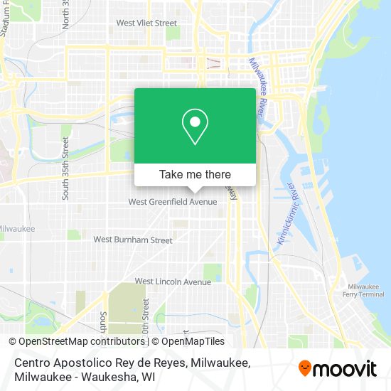 Centro Apostolico Rey de Reyes, Milwaukee map