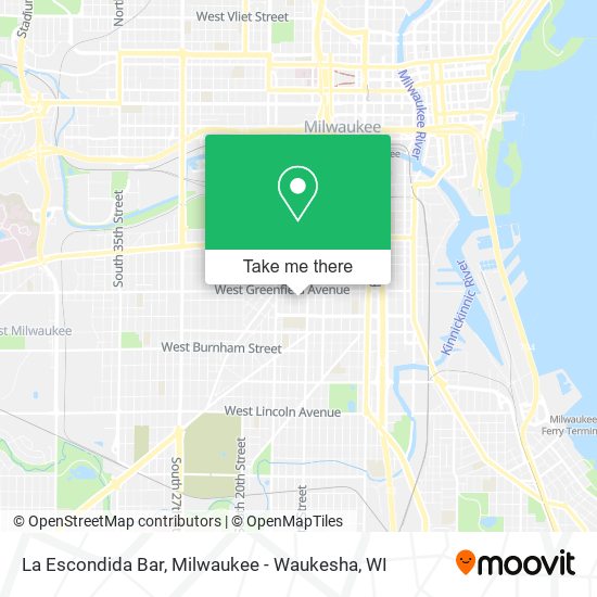 La Escondida Bar map