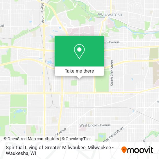 Spiritual Living of Greater Milwaukee map