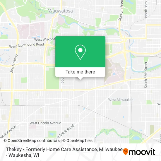 Mapa de Thekey - Formerly Home Care Assistance