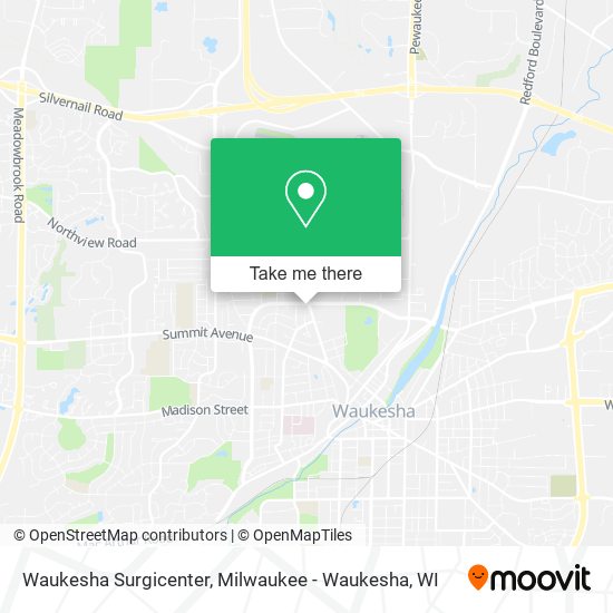 Waukesha Surgicenter map