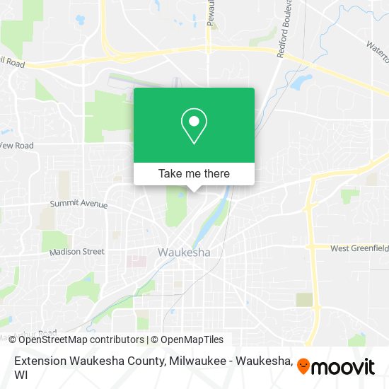 Extension Waukesha County map