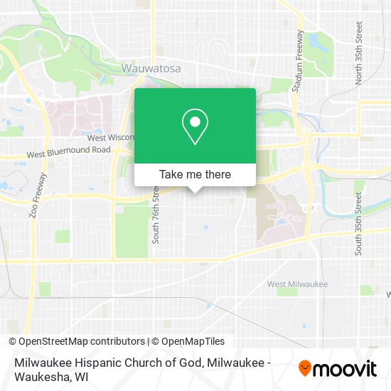 Mapa de Milwaukee Hispanic Church of God