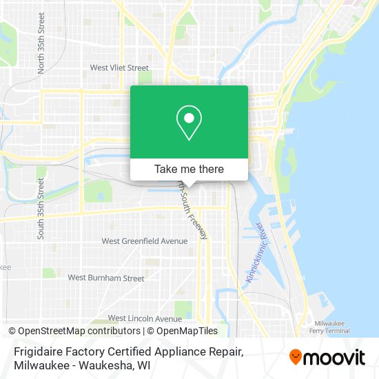 Frigidaire Factory Certified Appliance Repair map