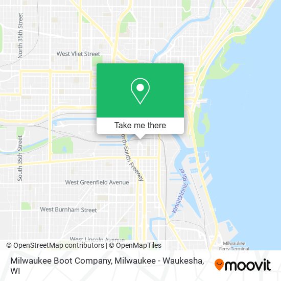 Mapa de Milwaukee Boot Company