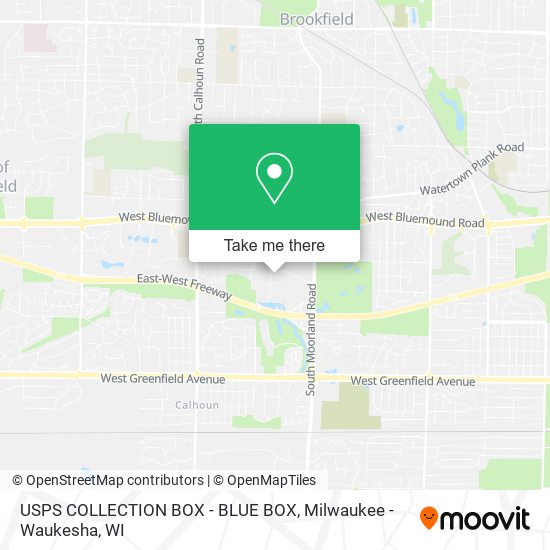 Mapa de USPS COLLECTION BOX - BLUE BOX