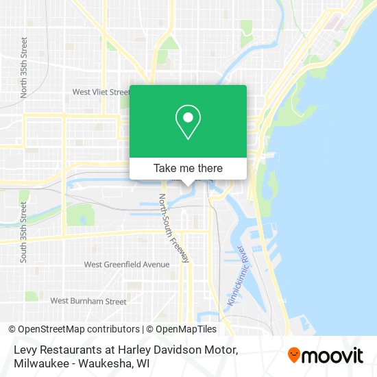 Levy Restaurants at Harley Davidson Motor map