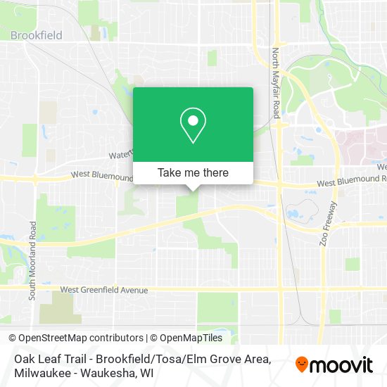 Oak Leaf Trail - Brookfield / Tosa / Elm Grove Area map