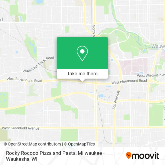 Mapa de Rocky Rococo Pizza and Pasta