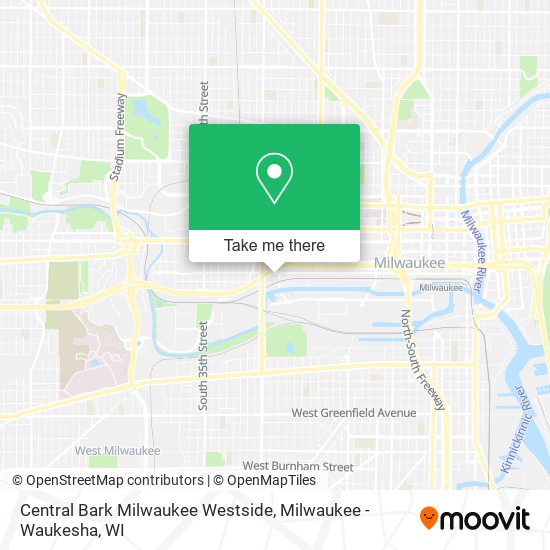 Mapa de Central Bark Milwaukee Westside