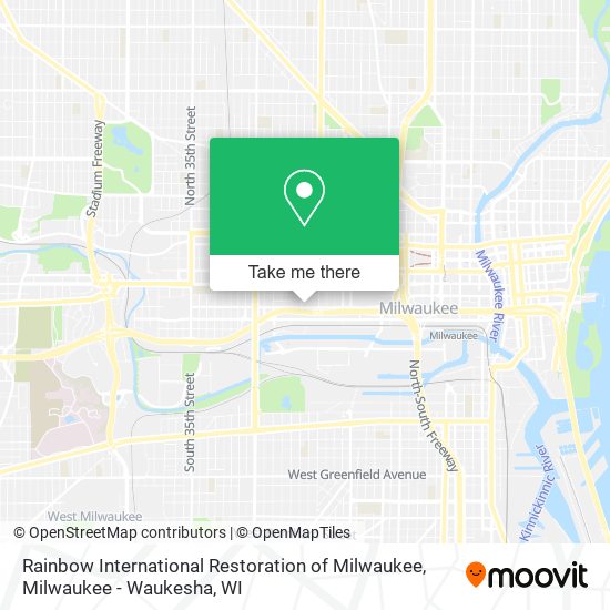 Rainbow International Restoration of Milwaukee map