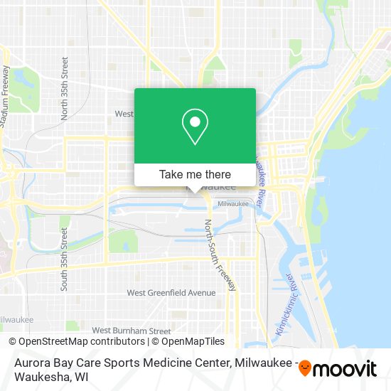 Aurora Bay Care Sports Medicine Center map