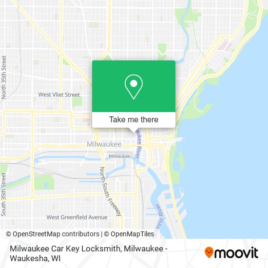 Milwaukee Car Key Locksmith map