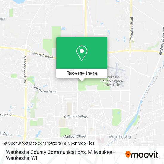 Mapa de Waukesha County Communications