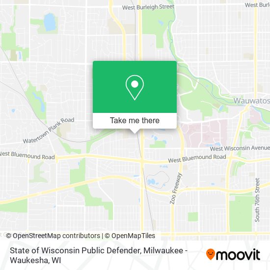 State of Wisconsin Public Defender map