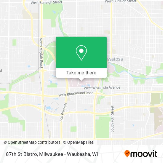 87th St Bistro map