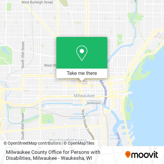 Milwaukee County Office for Persons with Disabilities map