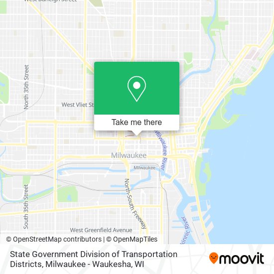 State Government Division of Transportation Districts map