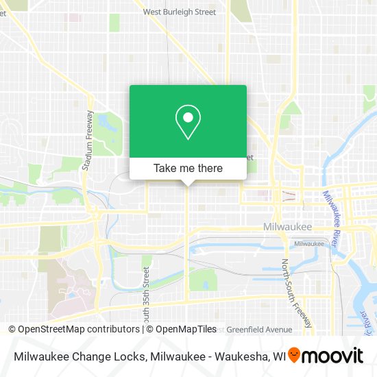 Mapa de Milwaukee Change Locks