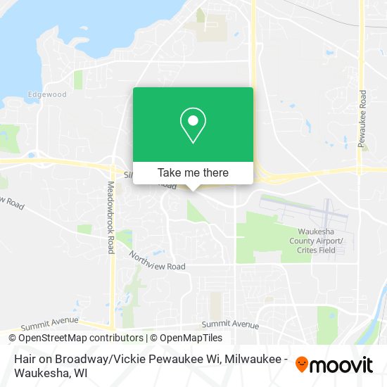 Mapa de Hair on Broadway / Vickie Pewaukee Wi