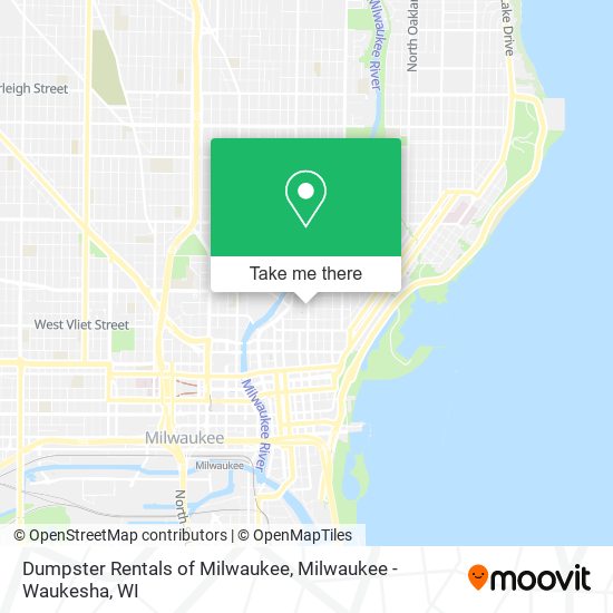 Dumpster Rentals of Milwaukee map