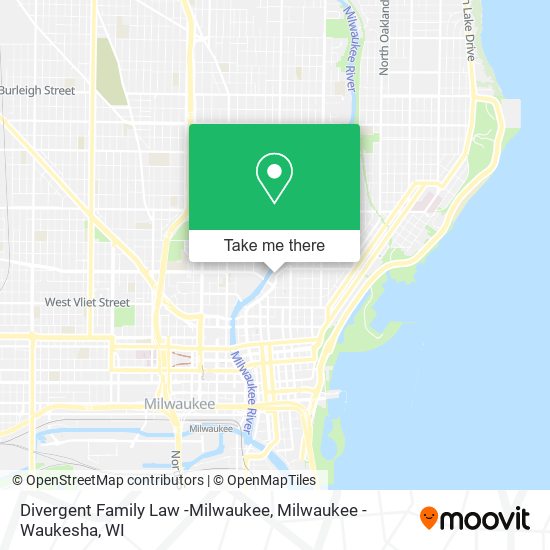 Mapa de Divergent Family Law -Milwaukee