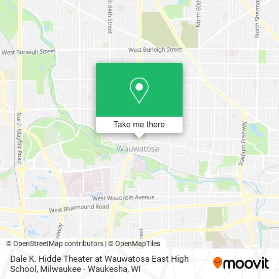 Dale K. Hidde Theater at Wauwatosa East High School map
