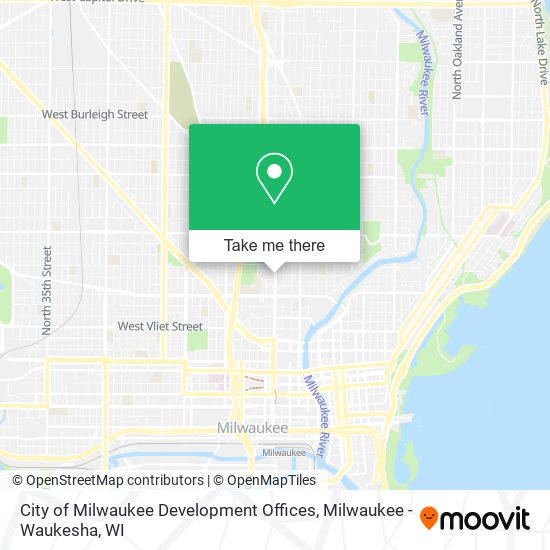 City of Milwaukee Development Offices map