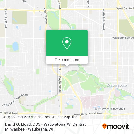 Mapa de David G. Lloyd, DDS - Wauwatosa, Wi Dentist