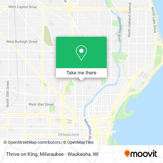 Thrive on King map