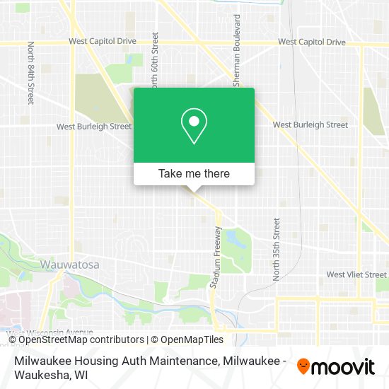 Milwaukee Housing Auth Maintenance map