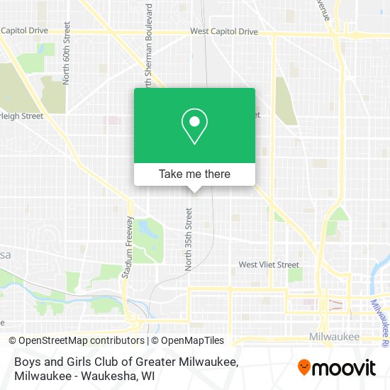 Boys and Girls Club of Greater Milwaukee map