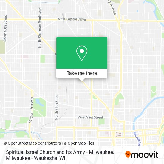 Spiritual Israel Church and Its Army - Milwaukee map