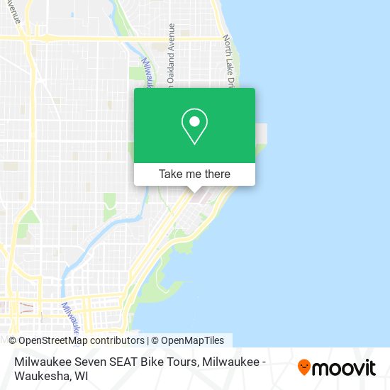 Mapa de Milwaukee Seven SEAT Bike Tours