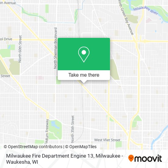 Milwaukee Fire Department Engine 13 map